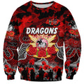 Personalized Dragons ANZAC Day Sweatshirt Australian Army - Lest We Forget