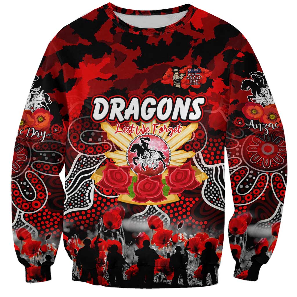 Personalized Dragons ANZAC Day Sweatshirt Australian Army - Lest We Forget