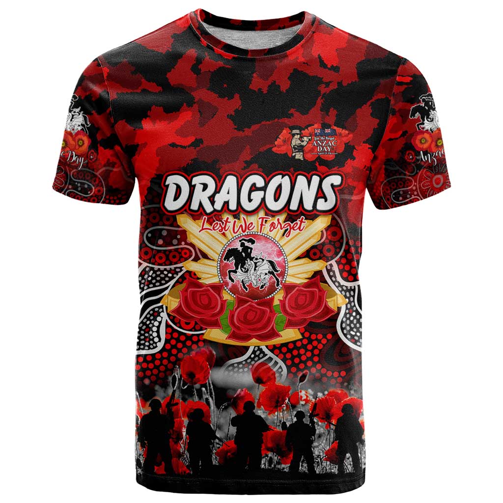 Personalized Dragons ANZAC Day T Shirt Australian Army - Lest We Forget