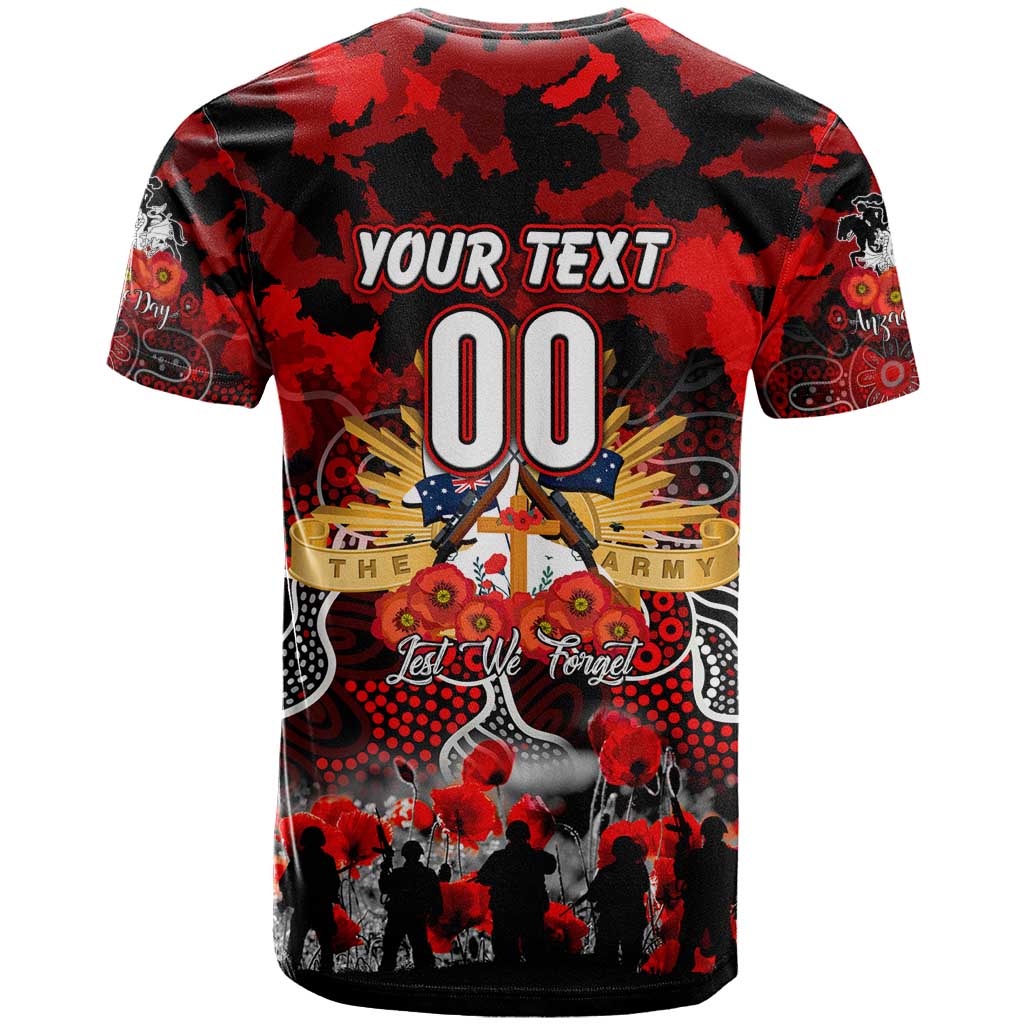 Personalized Dragons ANZAC Day T Shirt Australian Army - Lest We Forget