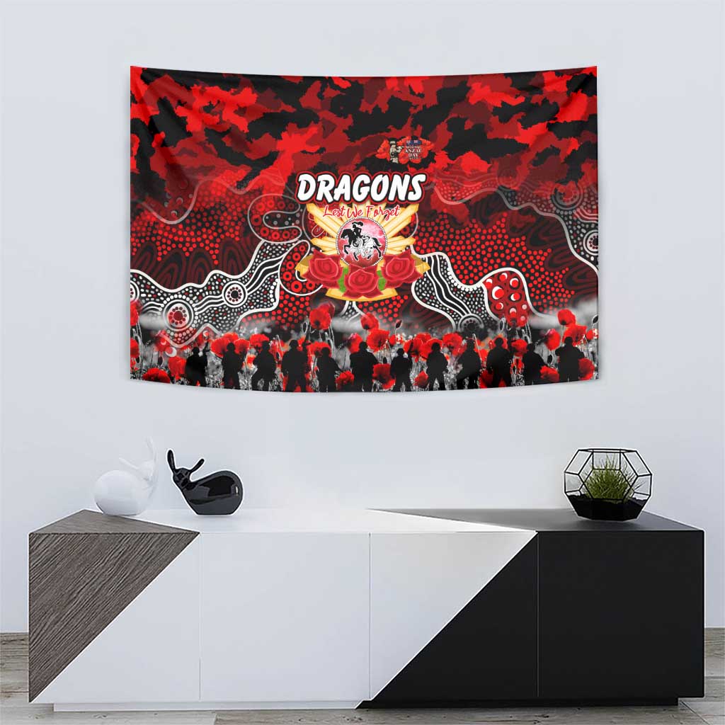 Dragons ANZAC Day Tapestry Australian Army - Lest We Forget