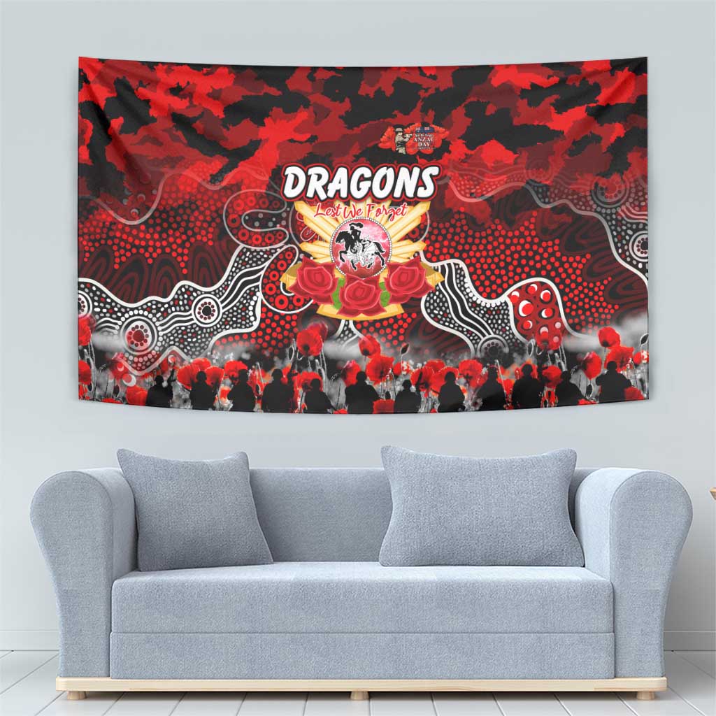 Dragons ANZAC Day Tapestry Australian Army - Lest We Forget