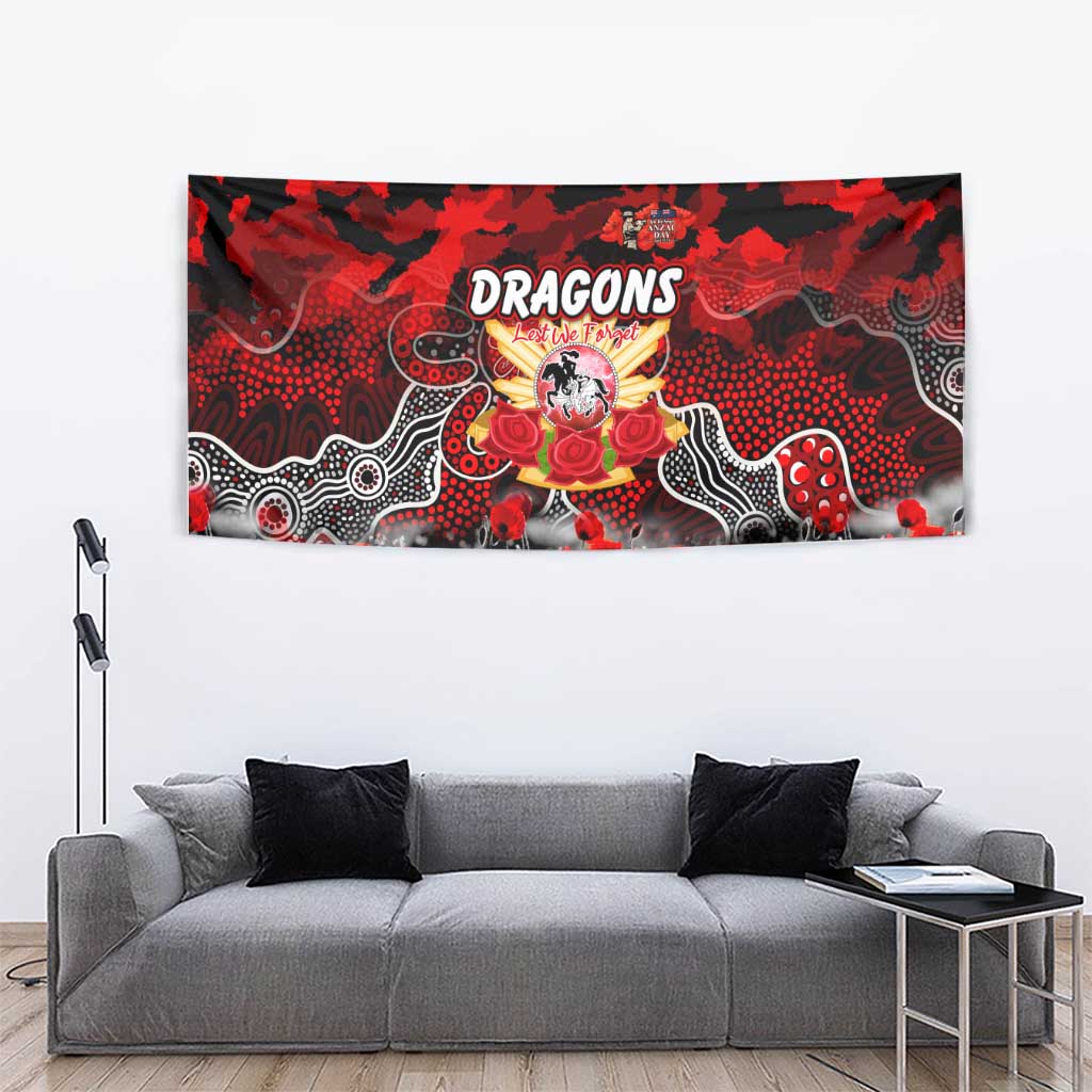 Dragons ANZAC Day Tapestry Australian Army - Lest We Forget
