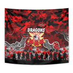 Dragons ANZAC Day Tapestry Australian Army - Lest We Forget