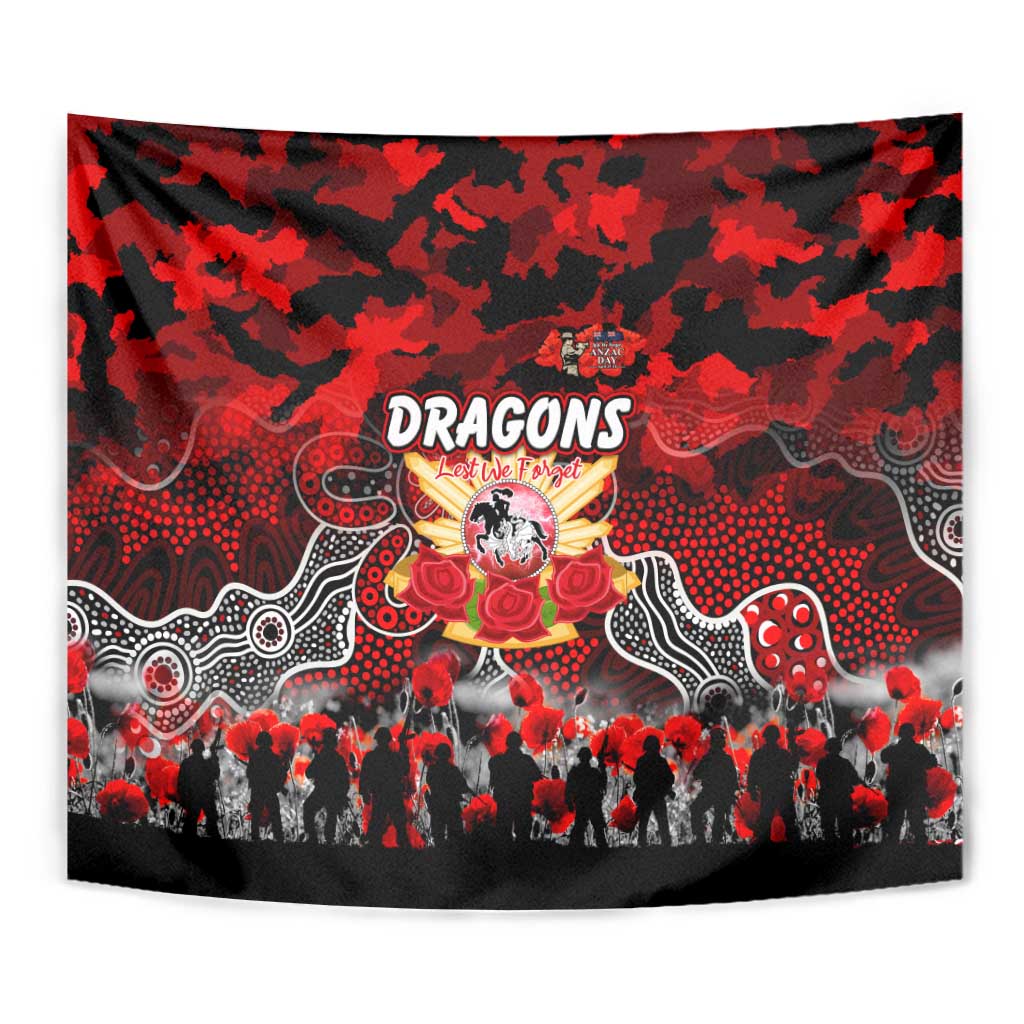 Dragons ANZAC Day Tapestry Australian Army - Lest We Forget