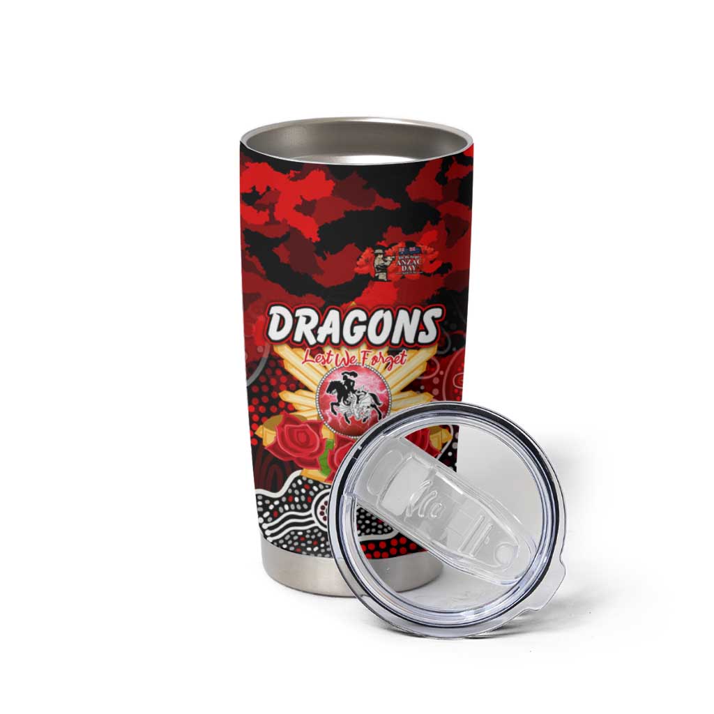 Personalized Dragons ANZAC Day Tumbler Cup Australian Army - Lest We Forget