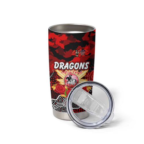 Personalized Dragons ANZAC Day Tumbler Cup Australian Army - Lest We Forget