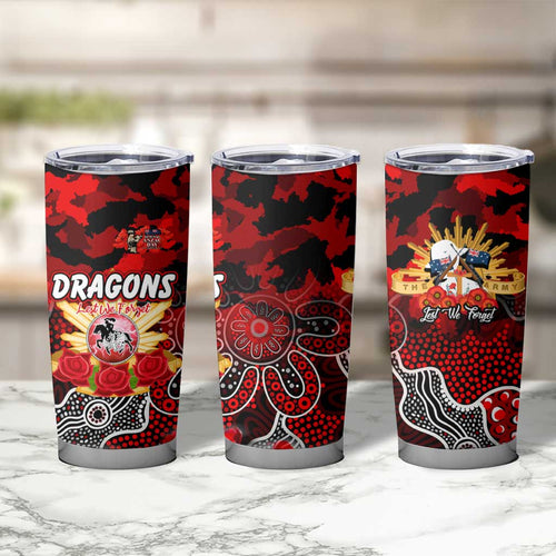 Personalized Dragons ANZAC Day Tumbler Cup Australian Army - Lest We Forget