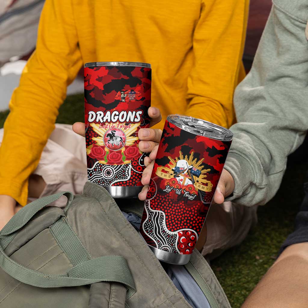 Personalized Dragons ANZAC Day Tumbler Cup Australian Army - Lest We Forget