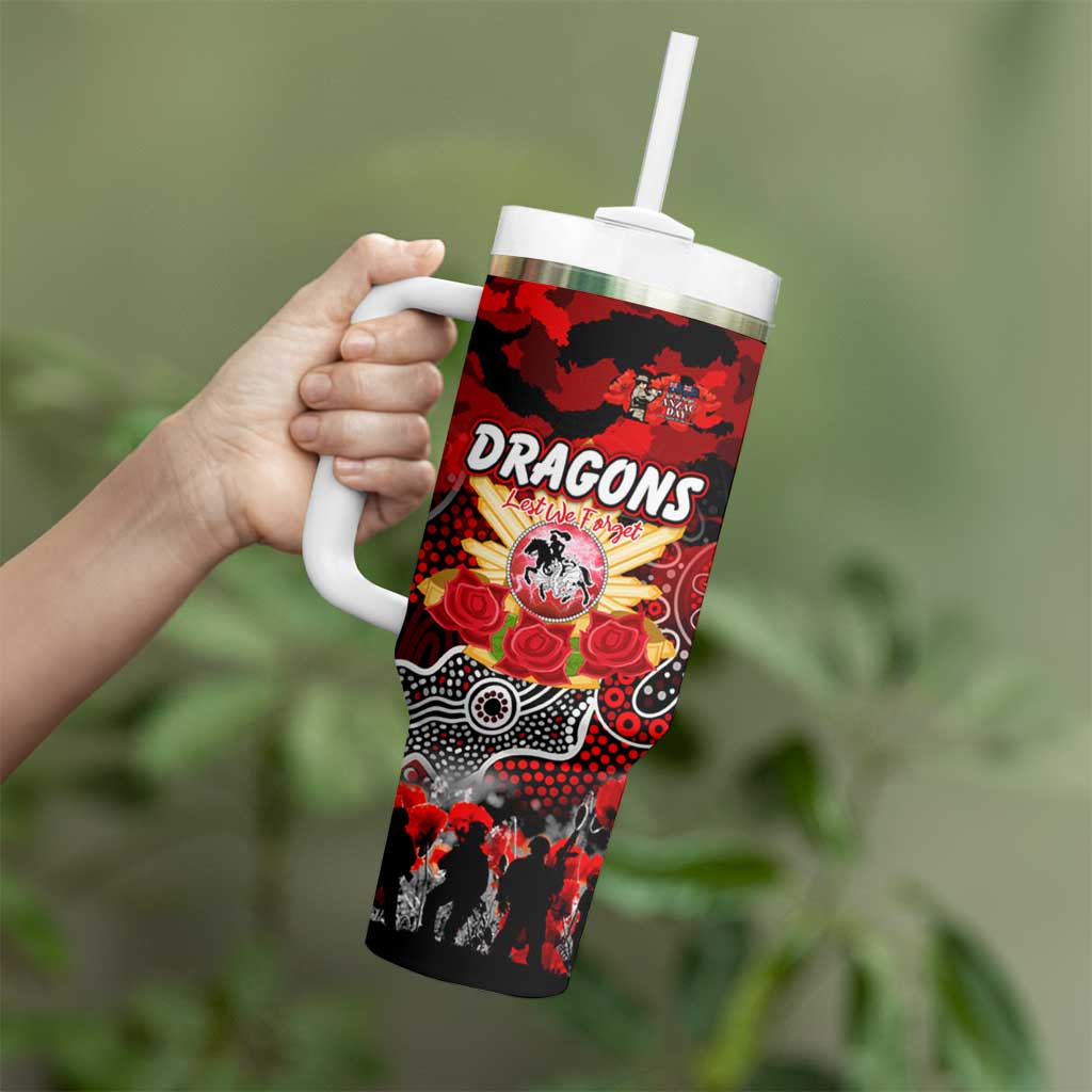 Personalized Dragons ANZAC Day Tumbler With Handle Australian Army - Lest We Forget