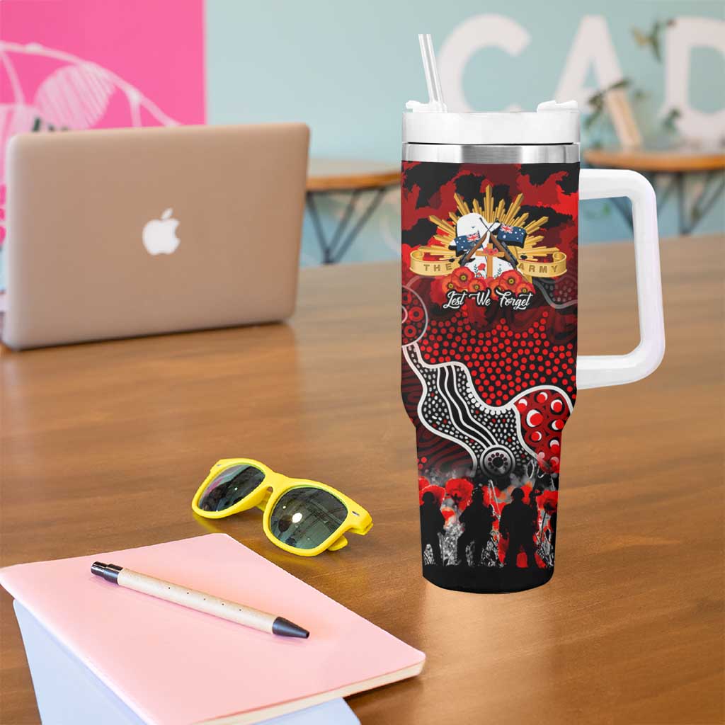 Personalized Dragons ANZAC Day Tumbler With Handle Australian Army - Lest We Forget