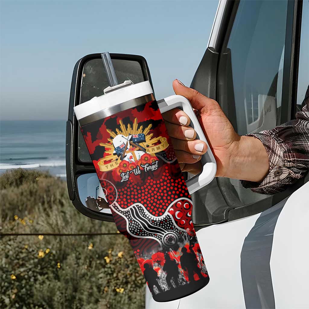 Personalized Dragons ANZAC Day Tumbler With Handle Australian Army - Lest We Forget
