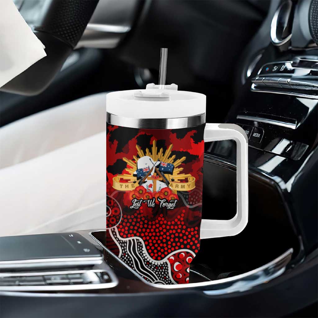 Personalized Dragons ANZAC Day Tumbler With Handle Australian Army - Lest We Forget