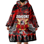 Personalized Dragons ANZAC Day Wearable Blanket Hoodie Australian Army - Lest We Forget