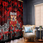 Dragons ANZAC Day Window Curtain Australian Army - Lest We Forget