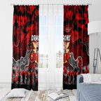 Dragons ANZAC Day Window Curtain Australian Army - Lest We Forget