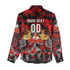 Personalized Dragons ANZAC Day Women Casual Shirt Australian Army - Lest We Forget