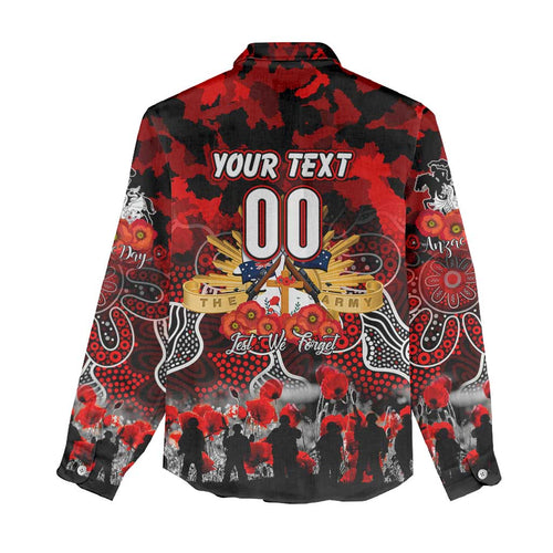 Personalized Dragons ANZAC Day Women Casual Shirt Australian Army - Lest We Forget
