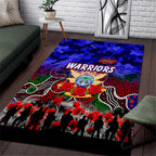 Warriors ANZAC Day Area Rug Australian Army - Lest We Forget