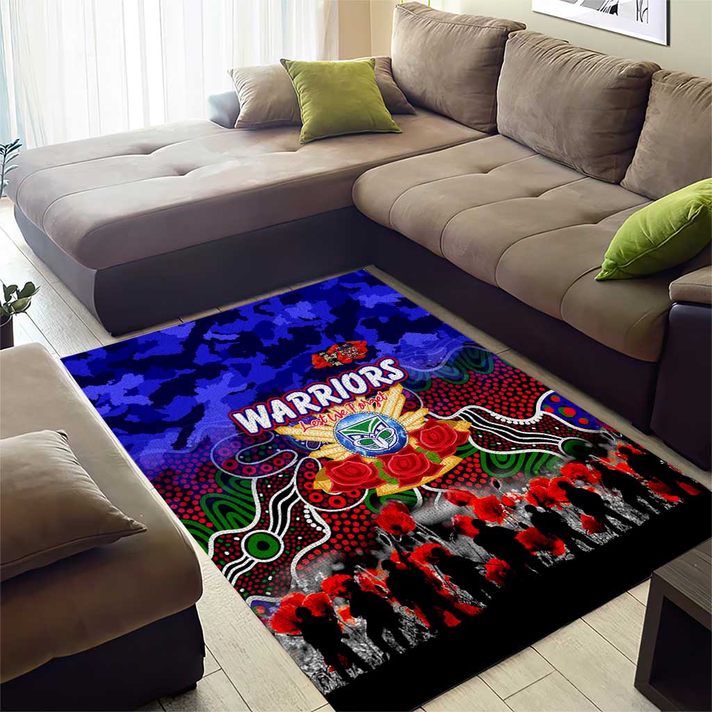 Warriors ANZAC Day Area Rug Australian Army - Lest We Forget