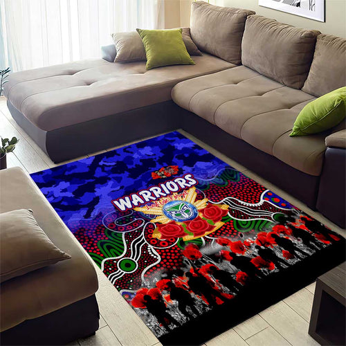 Warriors ANZAC Day Area Rug Australian Army - Lest We Forget