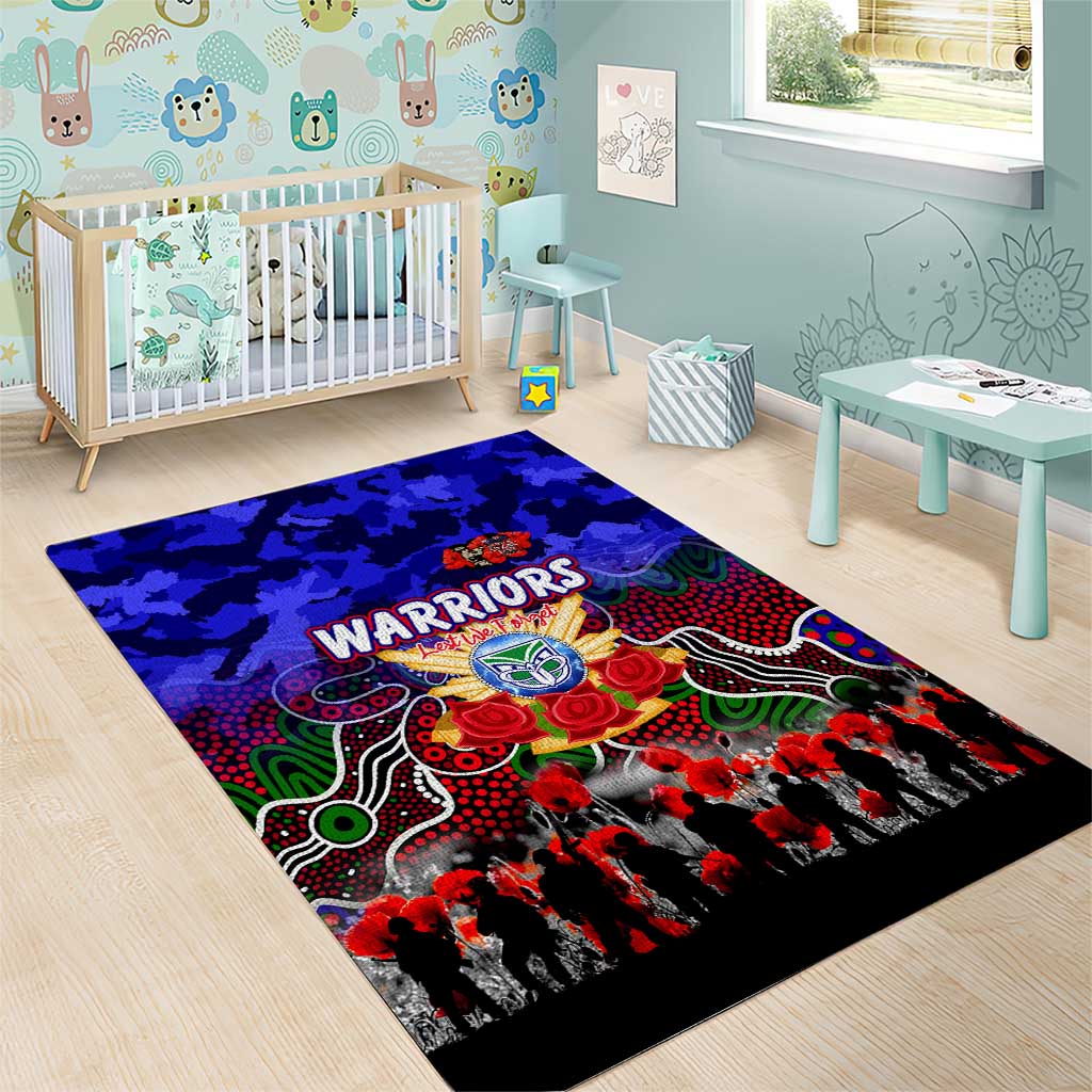 Warriors ANZAC Day Area Rug Australian Army - Lest We Forget