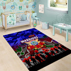 Warriors ANZAC Day Area Rug Australian Army - Lest We Forget