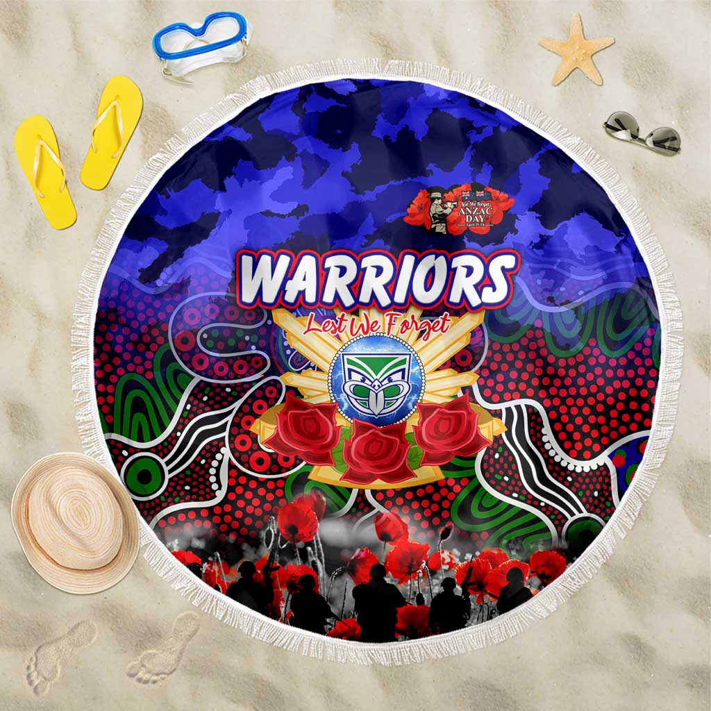 Warriors ANZAC Day Beach Blanket Australian Army - Lest We Forget