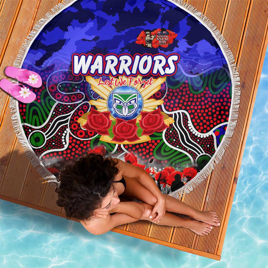 Warriors ANZAC Day Beach Blanket Australian Army - Lest We Forget