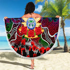 Warriors ANZAC Day Beach Blanket Australian Army - Lest We Forget