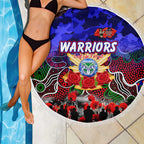 Warriors ANZAC Day Beach Blanket Australian Army - Lest We Forget
