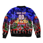 Personalized Warriors ANZAC Day Bomber Jacket Australian Army - Lest We Forget