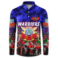 Personalized Warriors ANZAC Day Button Sweatshirt Australian Army - Lest We Forget