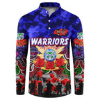 Personalized Warriors ANZAC Day Button Sweatshirt Australian Army - Lest We Forget