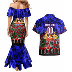 Personalized Warriors ANZAC Day Couples Matching Mermaid Dress and Hawaiian Shirt Australian Army - Lest We Forget