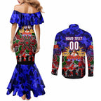 Personalized Warriors ANZAC Day Couples Matching Mermaid Dress and Long Sleeve Button Shirt Australian Army - Lest We Forget