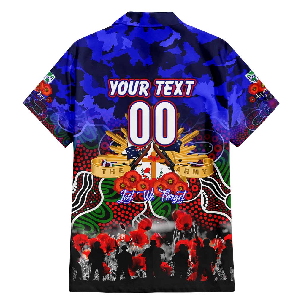 Personalized Warriors ANZAC Day Family Matching Off Shoulder Maxi Dress and Hawaiian Shirt Australian Army - Lest We Forget