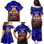 Personalized Warriors ANZAC Day Family Matching Puletasi and Hawaiian Shirt Australian Army - Lest We Forget