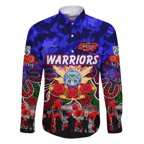 Personalized Warriors ANZAC Day Family Matching Puletasi and Hawaiian Shirt Australian Army - Lest We Forget