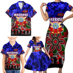 Personalized Warriors ANZAC Day Family Matching Short Sleeve Bodycon Dress and Hawaiian Shirt Australian Army - Lest We Forget