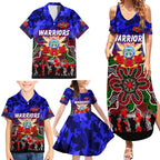 Personalized Warriors ANZAC Day Family Matching Summer Maxi Dress and Hawaiian Shirt Australian Army - Lest We Forget
