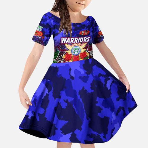 Personalized Warriors ANZAC Day Family Matching Summer Maxi Dress and Hawaiian Shirt Australian Army - Lest We Forget