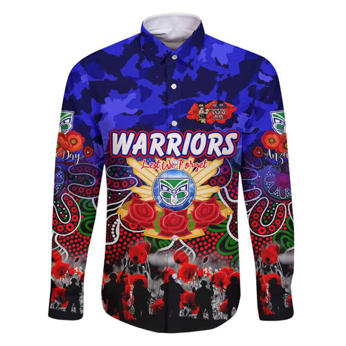 Personalized Warriors ANZAC Day Family Matching Summer Maxi Dress and Hawaiian Shirt Australian Army - Lest We Forget