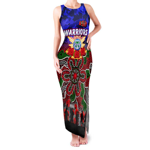 Personalized Warriors ANZAC Day Family Matching Tank Maxi Dress and Hawaiian Shirt Australian Army - Lest We Forget