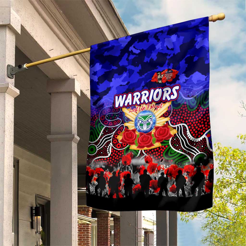 Warriors ANZAC Day Garden Flag Australian Army - Lest We Forget