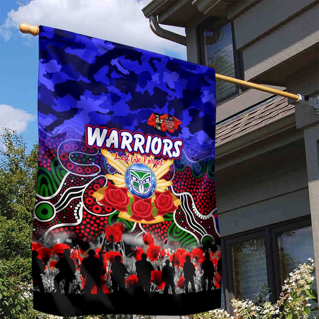 Warriors ANZAC Day Garden Flag Australian Army - Lest We Forget
