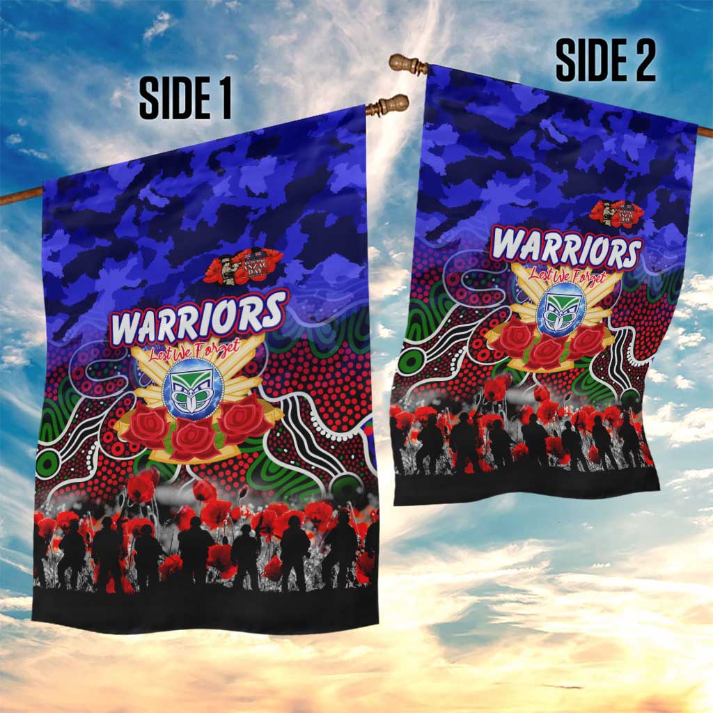 Warriors ANZAC Day Garden Flag Australian Army - Lest We Forget