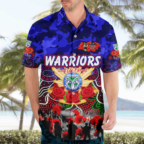 Personalized Warriors ANZAC Day Hawaiian Shirt Australian Army - Lest We Forget