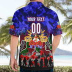 Personalized Warriors ANZAC Day Hawaiian Shirt Australian Army - Lest We Forget