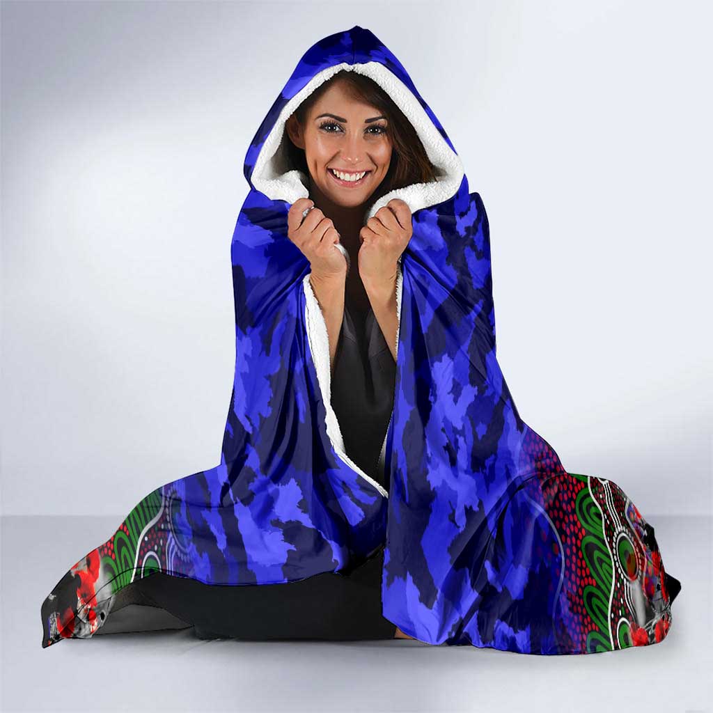 Warriors ANZAC Day Hooded Blanket Australian Army - Lest We Forget
